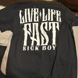Sick boy garage large Tshirt